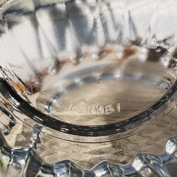 Vtg Pressed Glass Clear Bowls Pasabhce Turkey Finger Candy Trinket Ice Cream - Picture 6 of 11